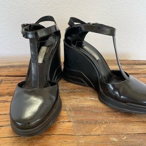 Prada T strap platform Mary Janes